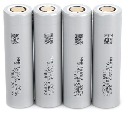 Bateria recarregável cilíndrica de iões de lítio de 2600 mAh 18650 iões de lítio de baixa temperatura