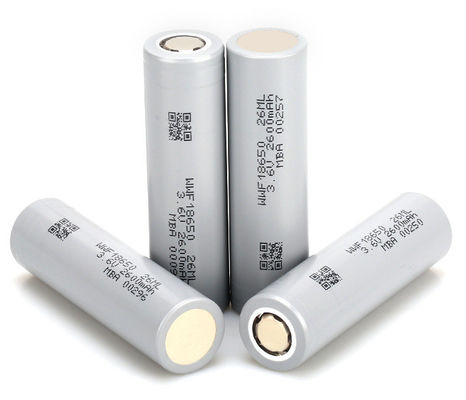 Bateria recarregável cilíndrica de iões de lítio de 2600 mAh 18650 iões de lítio de baixa temperatura