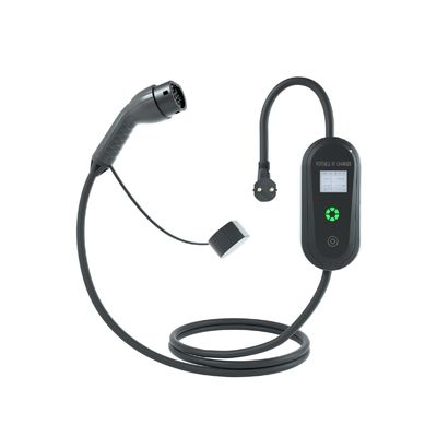 Lâmpada de indicador LCD de 3,5 kW para carregador de veículos elétricos portátil ajustável 220V 16A
