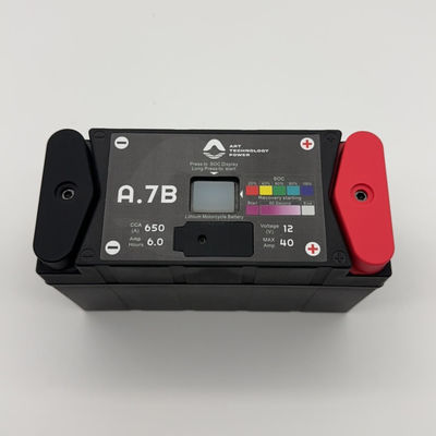 LiFePO4 preto 12V Bateria de arranque de motocicleta A7BS 650 Pico CCA
