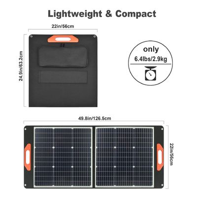 Painel fotovoltaico solar solar flexível dobrável leve de 60W com silício monocristalino