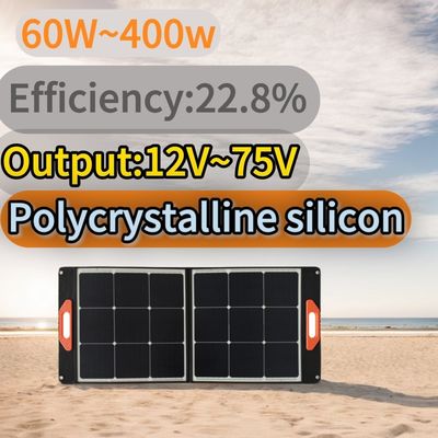 75W*4PCS Células Panéis solares dobráveis pretos para carregamento externo