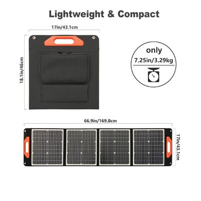 19V 5.3A painéis solares dobráveis portáteis MSDS painéis solares dobráveis para acampamento