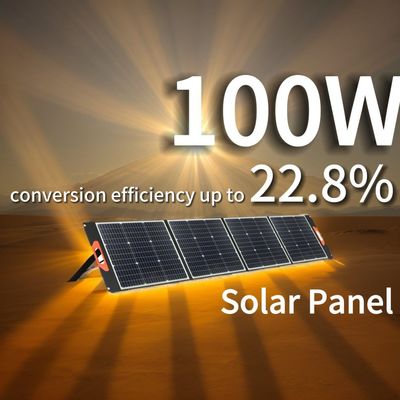 Painel solar de silício monocristalino 100W 200W Células fotovoltaicas Módulo Painel solar dobrável portátil