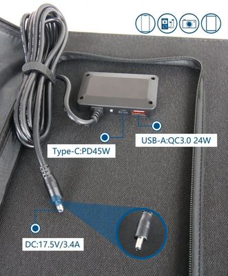 Painel solar portátil monocristalino de 60W à prova de pó/à prova d'água para estações de acampamento