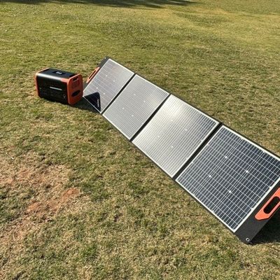 Panela fotovoltaica dobrável Estação de energia solar de 120 W para viagens e necessidades de acampamento