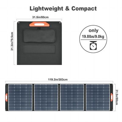 22Eficiência de conversão de 0,8% Painel solar portátil para smartphones Computadores portáteis Acampamento