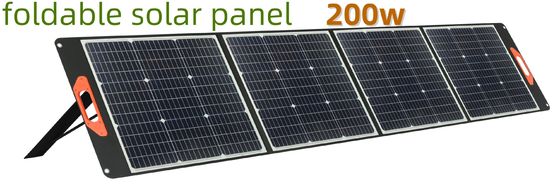 Painéis solares flexíveis dobráveis portáteis preto à prova d'água para acampar