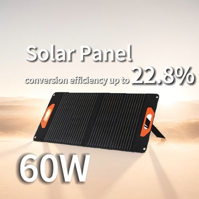 Pequeno painel solar mono de 60 W 2.2 kg carregador de painel solar dobrável