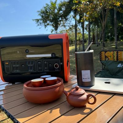 Gerador de emergência preto Estação de energia portátil 2200W Bateria de lítio ferro fosfato