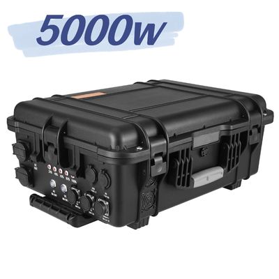 220V Camping ao ar livre LiFePO4 5000W Estação de energia portátil de grande capacidade com carrinho de rodas