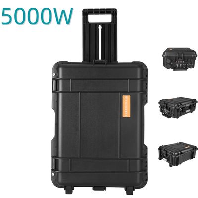 Banco de energia de saída de 5000 W Estação de energia portátil de emergência com bateria de lítio-ferro