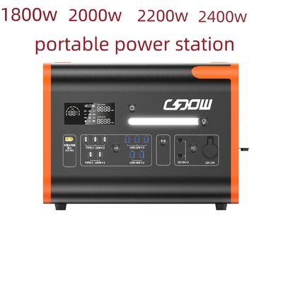 Carregamento sem fio 15W backup de emergência 2200W armazenamento de energia portátil