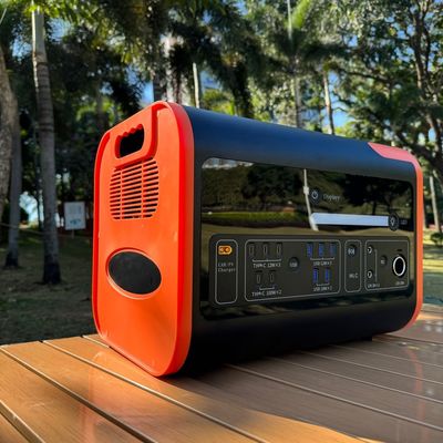 Estação de energia portátil de carregamento sem fios para acampamento de emergência ao ar livre LiFePO4