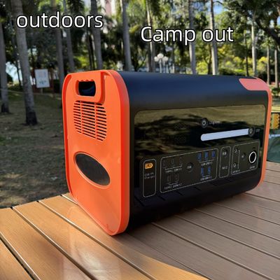 Sistema de armazenamento de energia exterior portátil para uso doméstico negro com bateria LiFePO4 de 2200W