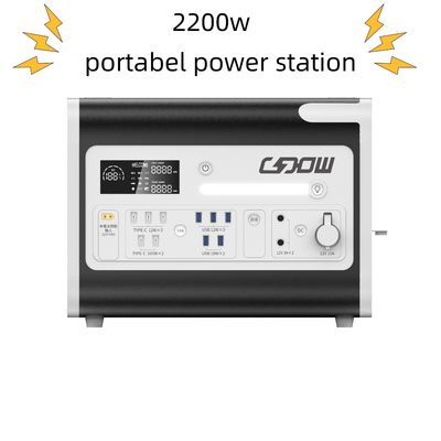 Estação de emergência de energia portátil com capacidade nominal de 2048wh e potência de saída solar