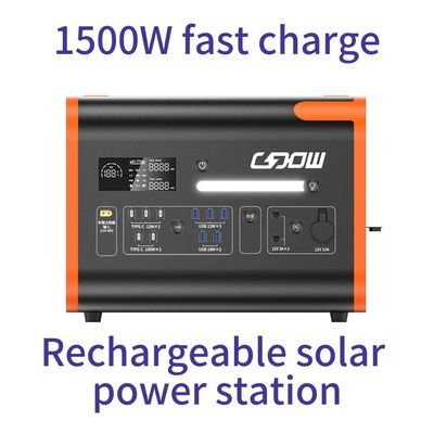 Estação de energia solar portátil 2200W LiFePO4 gerador de bateria para família e emergência