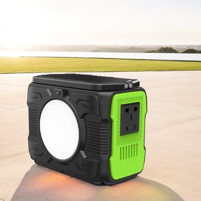 Estação de energia de lítio móvel de acampamento com bateria solar de 200W