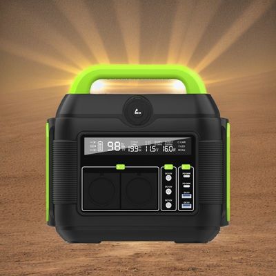 Gerador solar portátil de 600W para acampamento e espera ao ar livre com ecrã LCD revelador
