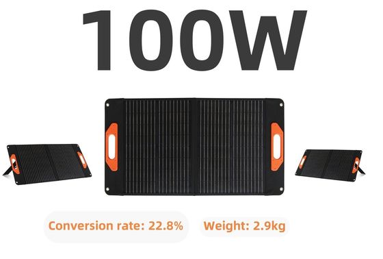 Painel solar de cristal único preto 100W Célula solar de silício cristalino único