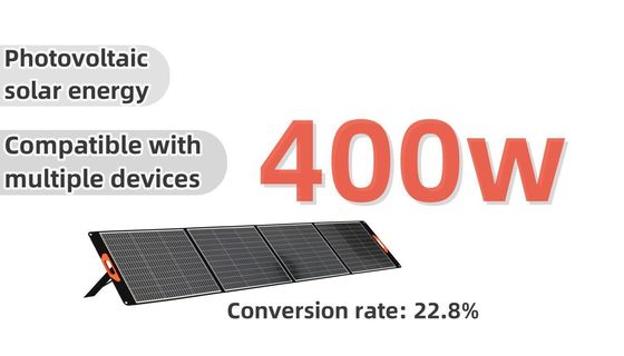400W painéis solares de cristal único multi-dispositivo compatível para casa / exterior e versátil