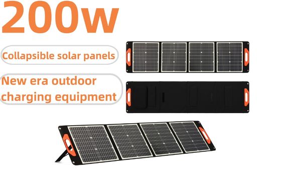 Painéis solares dobráveis 200W Silicio monocristalino Ideal para acampar em casa ao ar livre