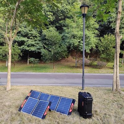300W Painéis solares dobráveis para acampamento Células monocristalinas Sistema doméstico pequeno