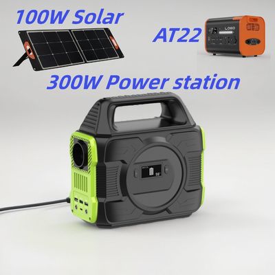 300W AC DC Dual USB Tipo C Carregamento Estação de Energia Móvel Portátil para Gerador Solar