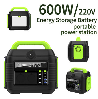 Banco de energia portátil multifunção com potência de 600W e bateria de lítio de longa duração