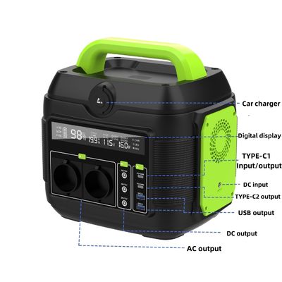 258*212*249mm EU AC Socket 600W/576wh Mobile Power Mini Gerador de Bateria de Lítio Portátil