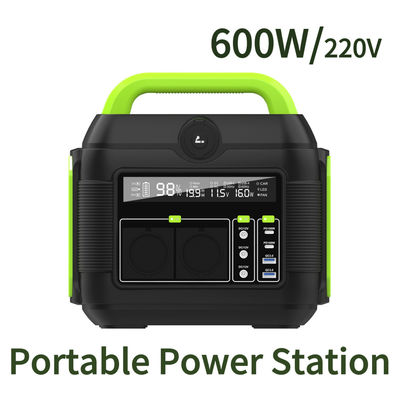 Banco de energia reciclável de 500W Estação de lítio portátil de 600W ao ar livre para acampamento de aventura