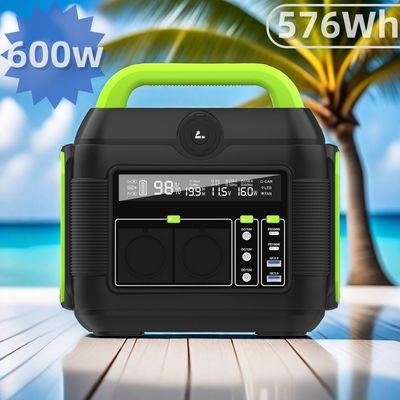 Estação de energia de lítio portátil reciclável de 600W para carregar drones laptop celular