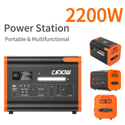 Pure Sine Wave 2200W Emergência Estação de Energia Portátil