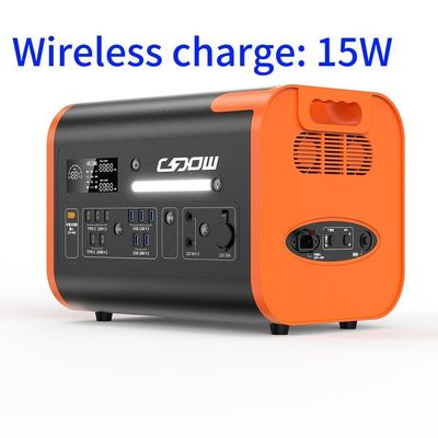 Gerador portátil de 2200W com banco de energia de saída AC/DC 230V e carregamento sem fio de 15W