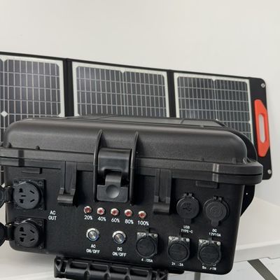 Carregador de grupo de bateria de lítio de emergência de 5000W com sistema solar de carregamento USB