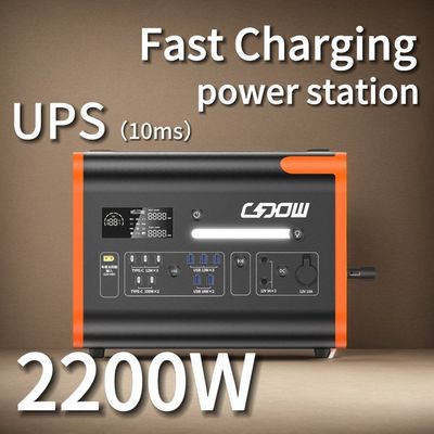 2024 Gerador Solar Portátil 2000W Casa 220V Central de Energia Solar com 4400W Pico de Potência