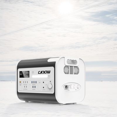 Estação de energia portátil de alta potência com bateria LiFePO4 e carga rápida dupla 2200W