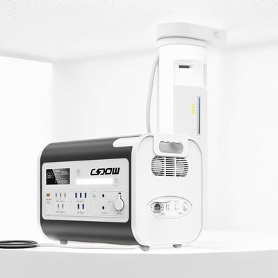 Gerador solar de 2000W com porta de saída multifunção e ecrã de fita de iluminação LED