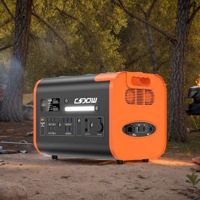 Gerador solar de 2000W com porta de saída multifunção e ecrã de fita de iluminação LED