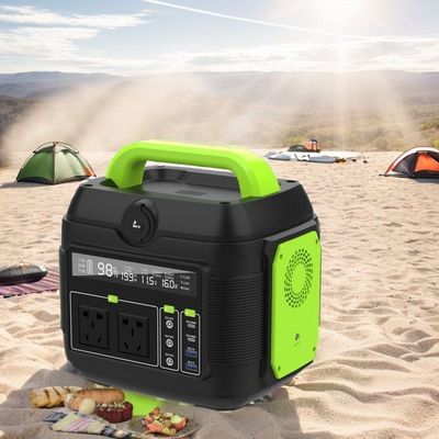 600W armazenamento de energia de emergência fonte de alimentação móvel com 300W 200W banco de baterias e display de cristal líquido