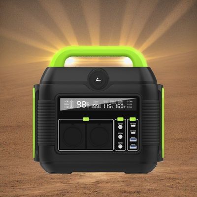 600W Power Station Power Bank Bateria de lítio Reveal Display de cristal líquido para acampamento
