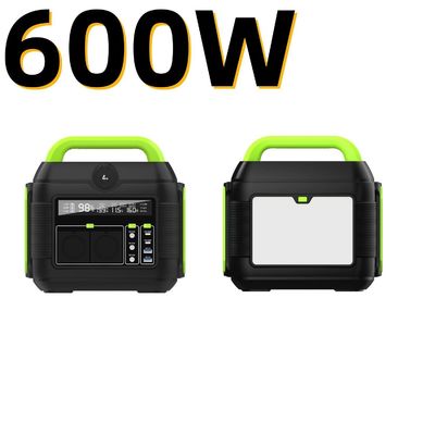 Estação de energia de bateria de lítio ternária de 600W para acampamento ao ar livre e família