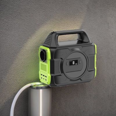 Estação de energia de armazenamento de energia de 300W com bateria de lítio e ecrã de cristal líquido