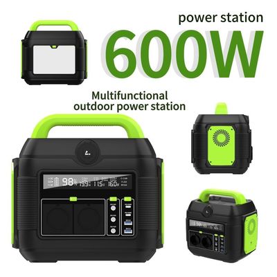 600W Outdoor Camping Estação de energia portátil Bateria removível Pode Não padrão americano