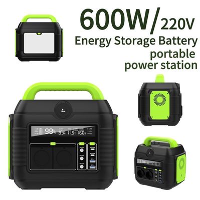 Banco de energia portátil multifunção de 500 W com tomada de corrente alternada de 600 W opcional e consumo