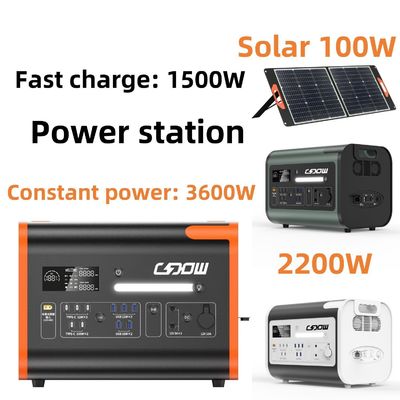AT22 2000W Carregador recarregável de telemóvel Estação de energia solar para exterior portátil