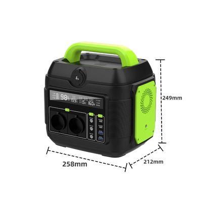 Un Socket AC 600W Iluminação recarregável Estação de energia móvel portátil Gerador solar