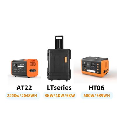 Gerador solar portátil de 6000 watts com bateria de lítio ternária e estação de energia móvel