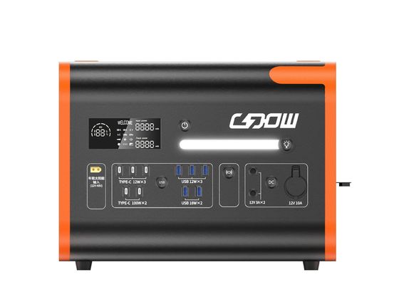 Estação de energia portátil de 2200W com LiFePO4 Bateria Container Inverter e Controlador Solar