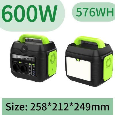 Gerador solar de 600 W com luz LED de cor personalizável e função de proteção contra curto-circuito